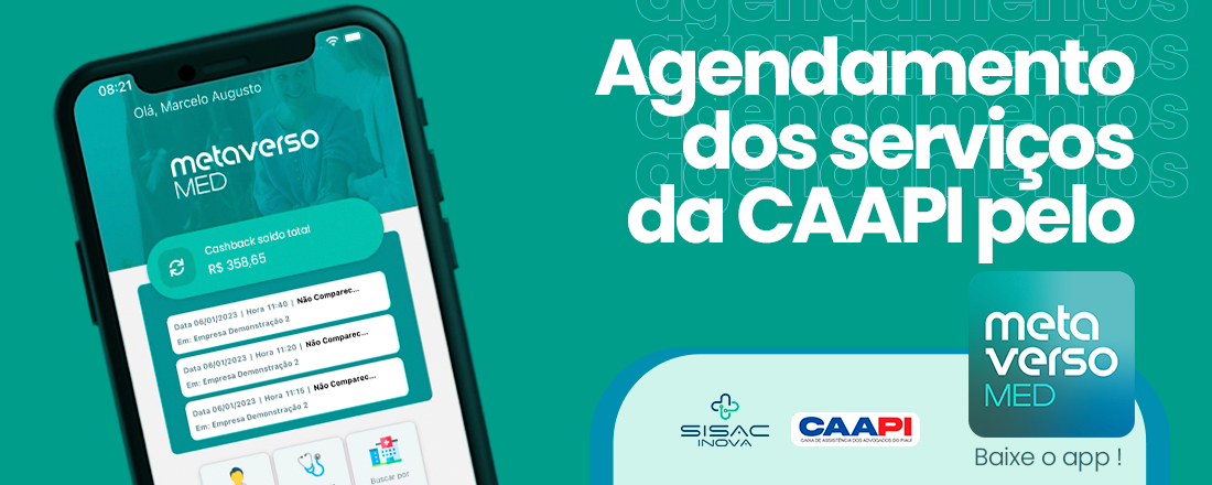 Agendamento dos serviços da CAAPI pelo Metaverso Med